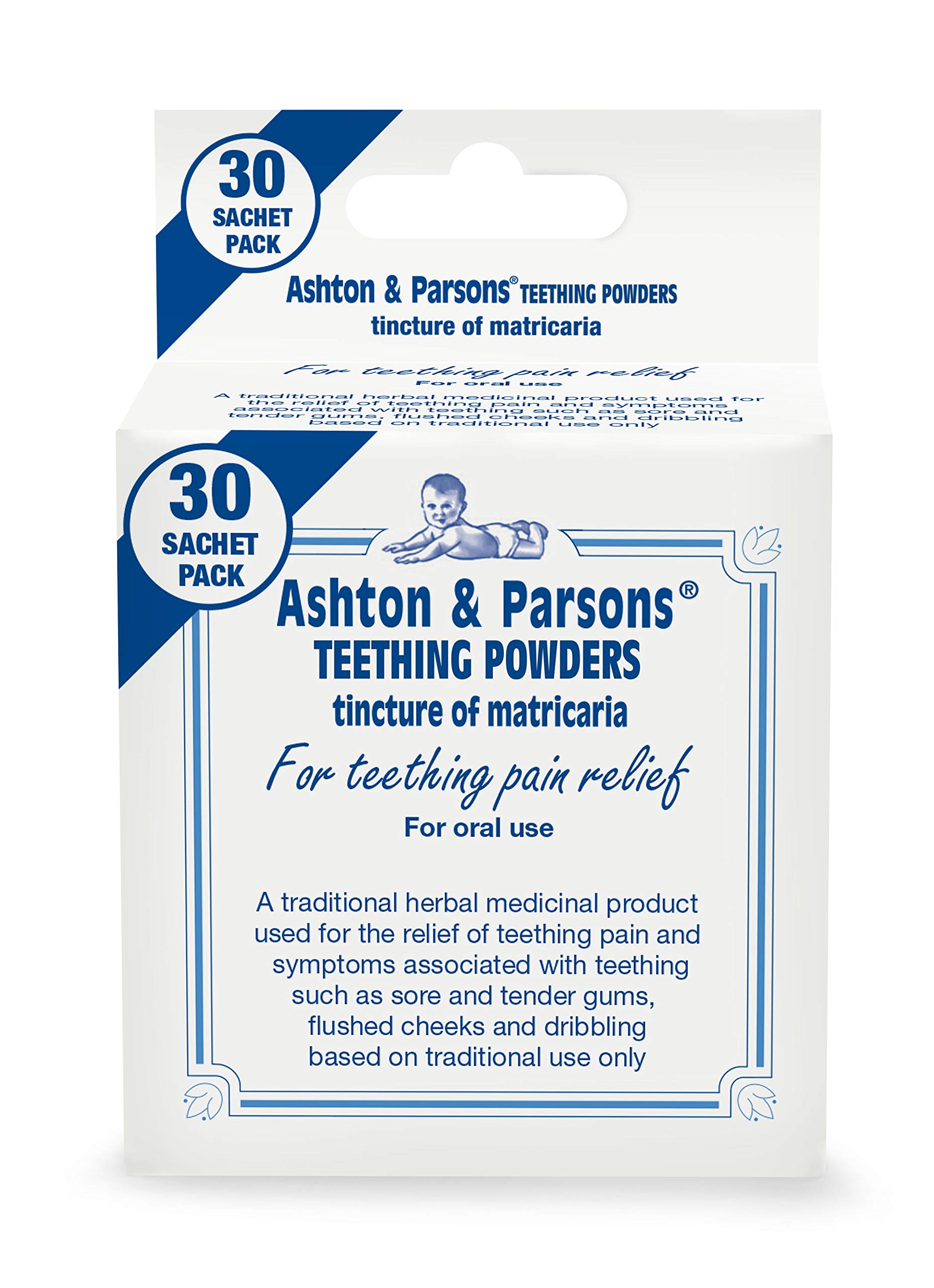 Ashton & Parsons Teething Powders, Pack of 30 | Symptoms relief, Babies from 3 m
