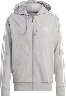 adidas Essentials French Terry 3-Stripes Full Zip Hoodie Men's Jacket
