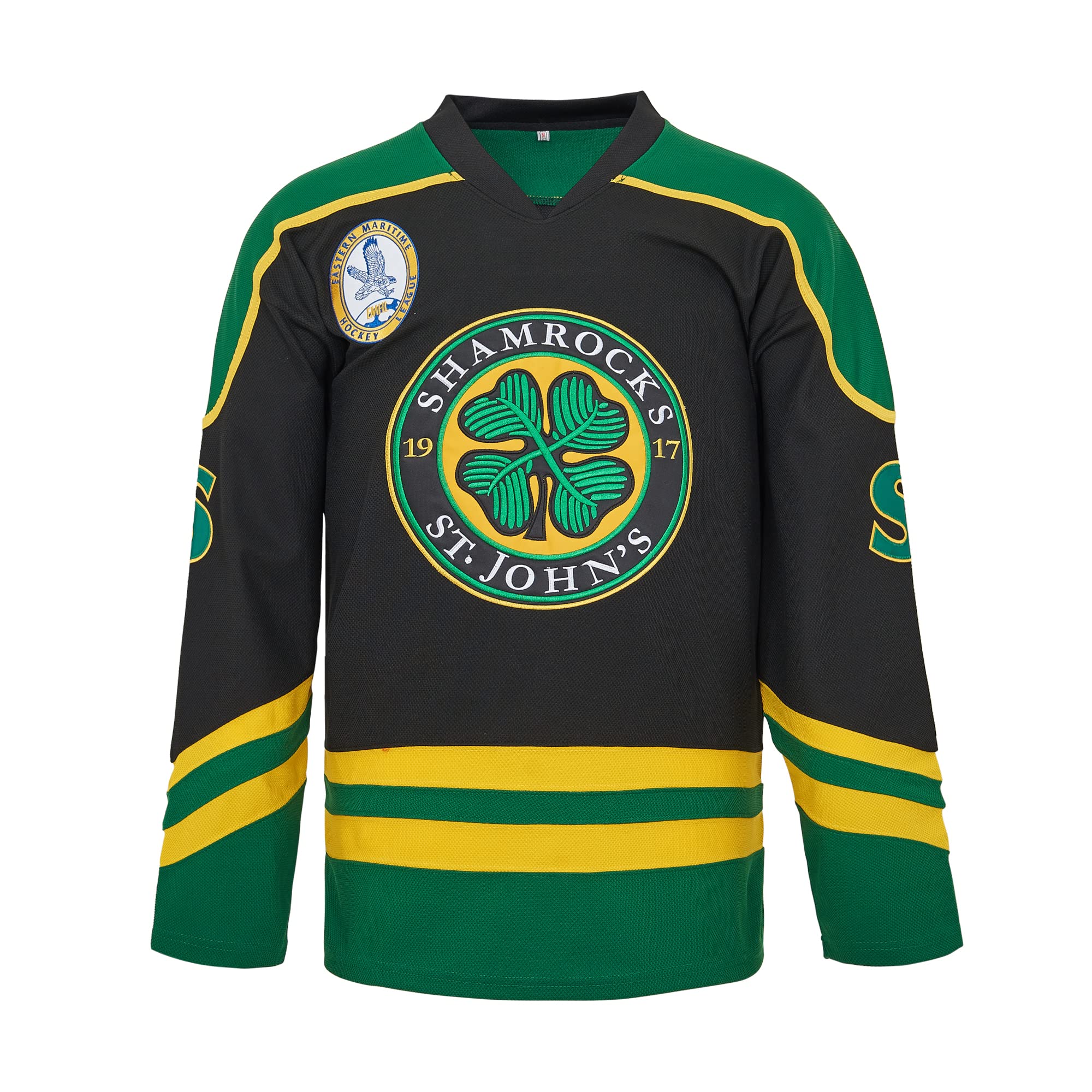 EHCSROP Mens 3 Ross The BOSS Rhea ST John's Shamrocks Stitched Hockey Jersey wit