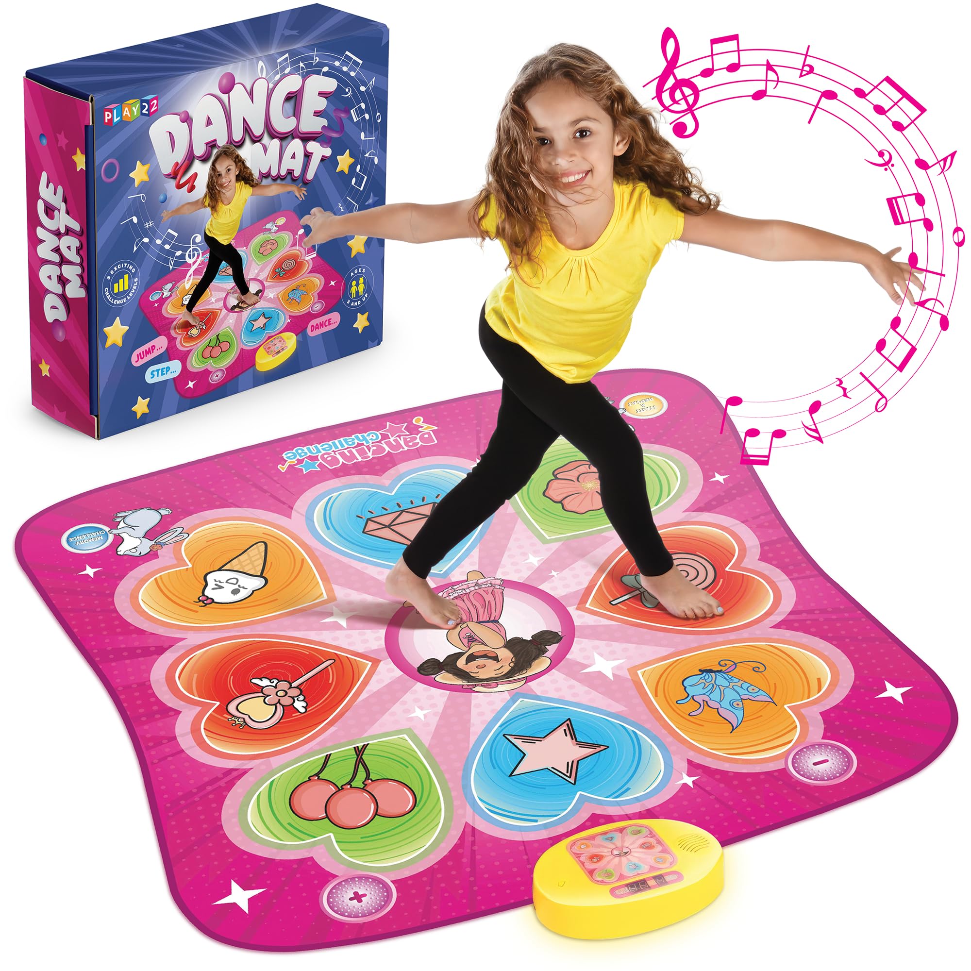 Play22 Dance Mat for Kids - Best Birthday Gifts for Girls & Boys Electronic Danc