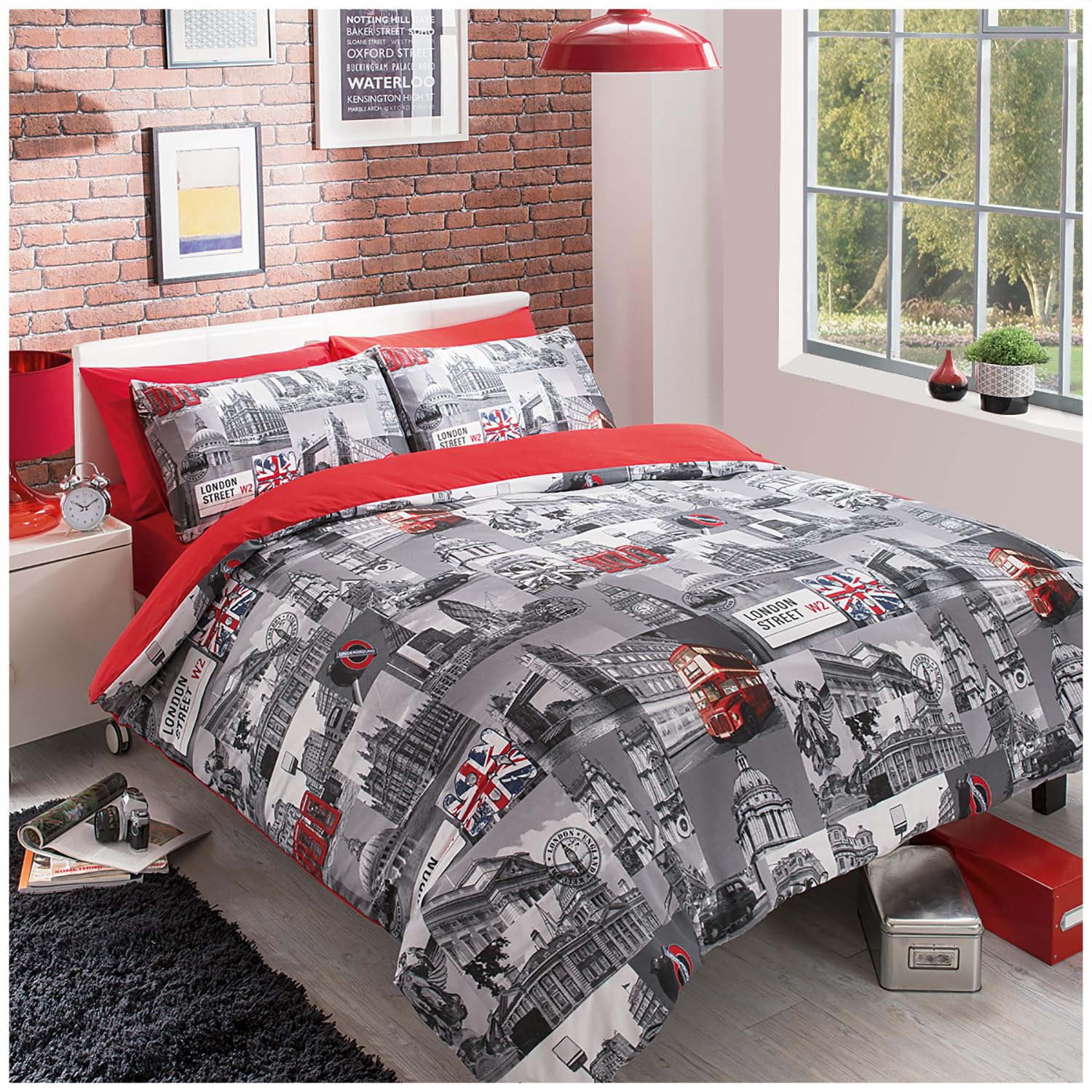 GC GAVENO CAVAILIA Luxurious LONDON CITY Bed Set with Duvet Cover and Pillow Cas