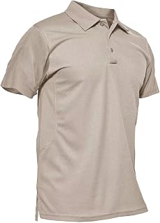 MAGCOMSEN Mens Golf Polo Shirt Long Sleeve Collar Quick Dry Lightweight