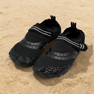 Men's Water Shoes, Quick-Dry Breathable Non-Slip Barefoot Lightweight Elastic Cushioned Easy On/Off for Beach Surf Hiking Pool Boating Outdoor Sports, Gray