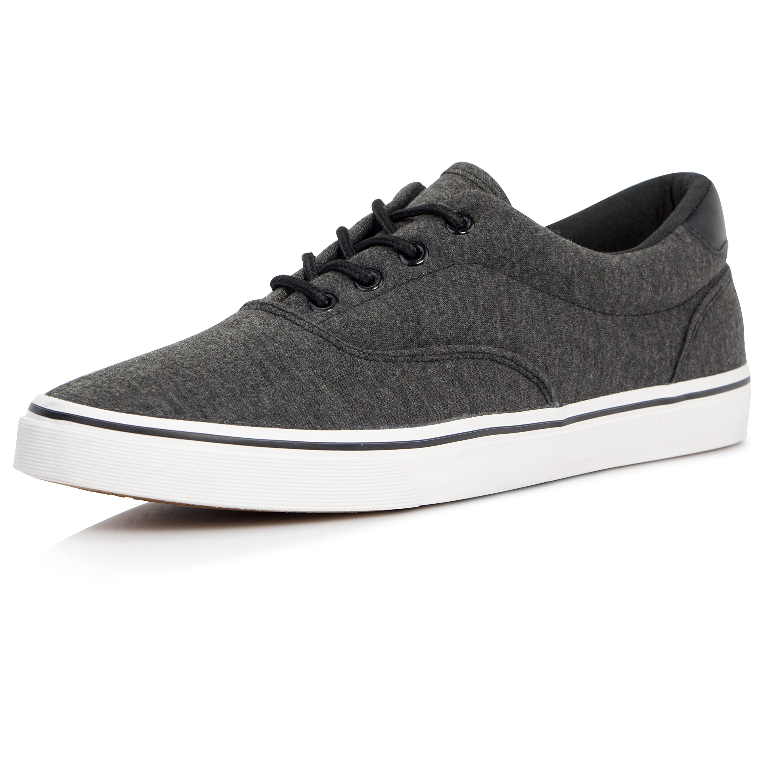 Men's Black Classic Low Top Shoes Canvas Fashion Sneaker with Soft Insole Causal