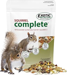 Exotic Nutrition Squirrel Complete (4 lb.) - Healthy Natural Food for Squirrels - Ground, Grey, and Flying Squirrels