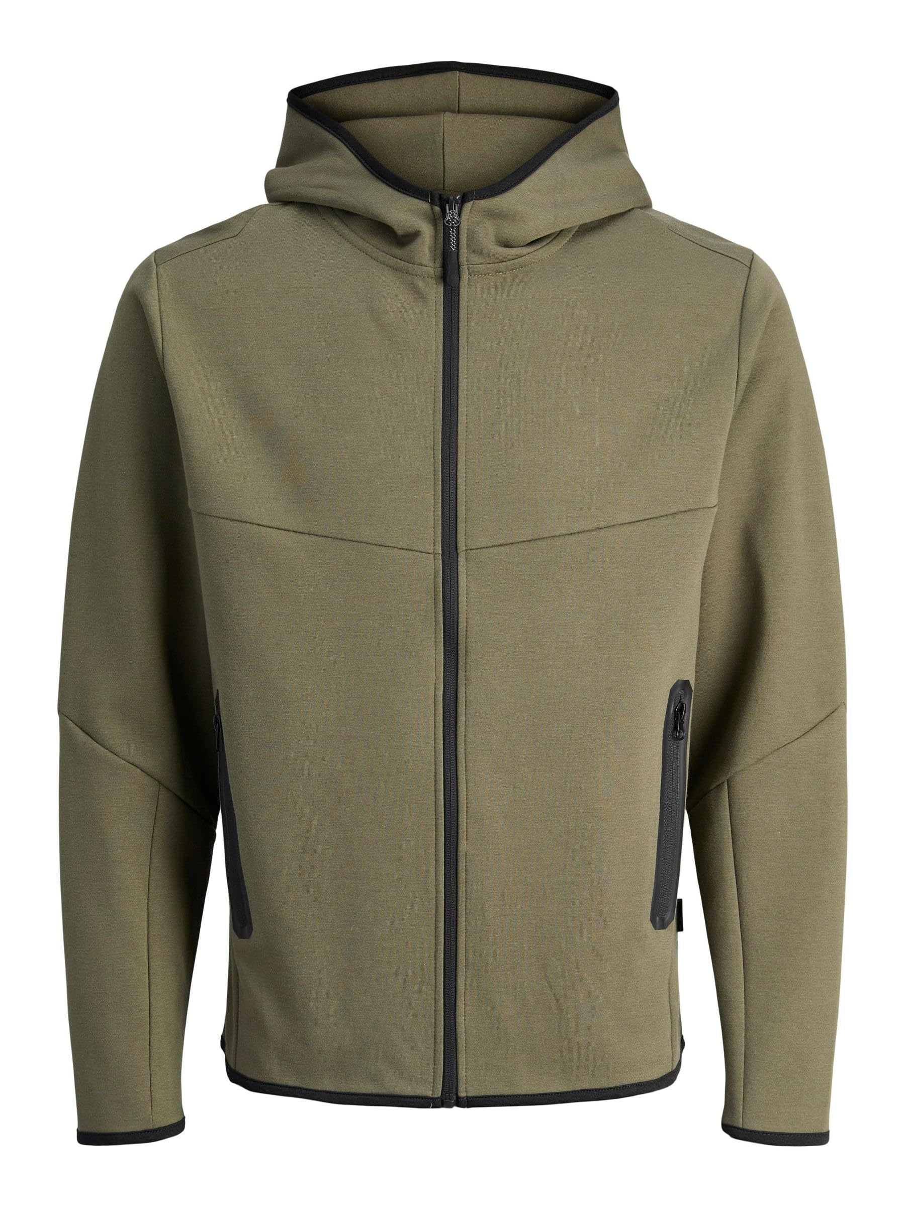 JACK & JONES Zip Hoodie Plain Zip Hoodie