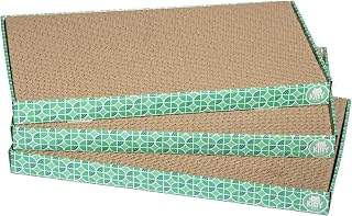 Kitty City XL 3-Pack Cat Scratcher Pads – Durable Corrugated Cardboard Scratch Pads – Double-Sided for Longer Use, Cat Claw Maintenance & Furniture Protection, Cat Scratching - 10" x 18"