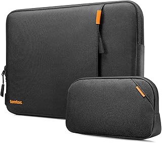 tomtoc 360° Funda para 14 Pulgadas Nuevo MacBook Pro M5 Pro/MAX A3426 A3427 (2026), M5/M4/M3/M2/M1 A3434 A3112 A3401 A3185 A2992 A2918 (2025–2021), Protección Bolsa para portátil con Accesorios