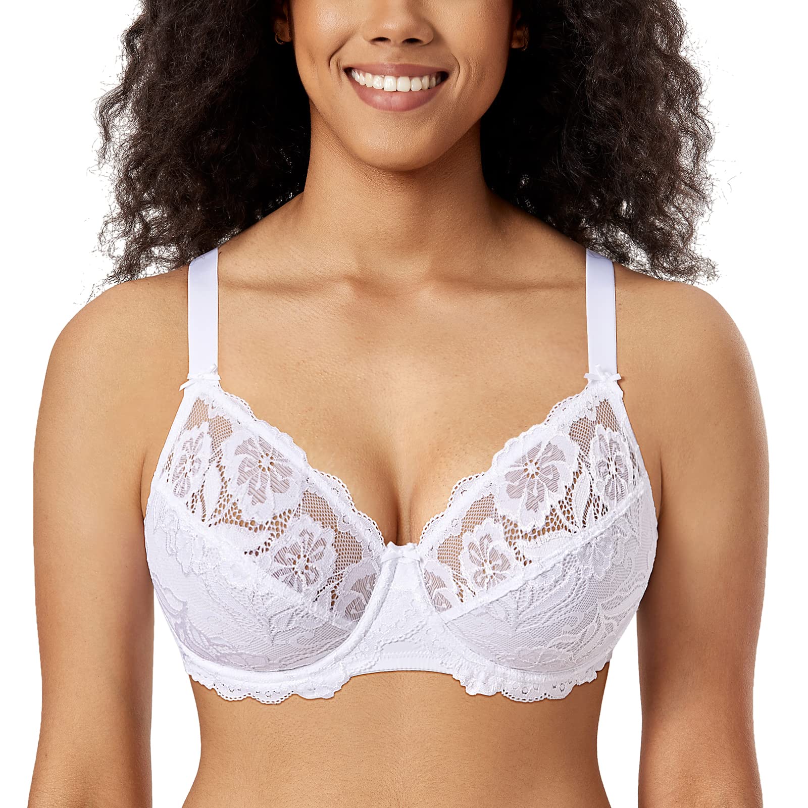 DELIMIRA Women's Lace Underwire Bra