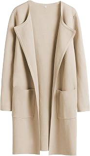 ANRABESS Womens Cardigan Sweater Open Front Knit Long Coatigan Dressy Casual Jacket Coat 2025 Fall Outfits Classy Clothes