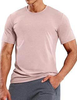 MIER Men's Short Sleeve Dry Fit Soft T-Shirt Athletic Breathable Active Casual Running Tops Crew Neck