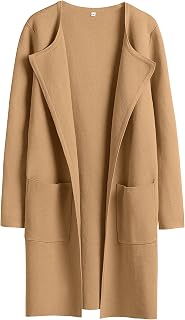ANRABESS Womens Cardigan Sweater Open Front Knit Long Coatigan Dressy Casual Jacket Coat 2025 Fall Outfits Classy Clothes