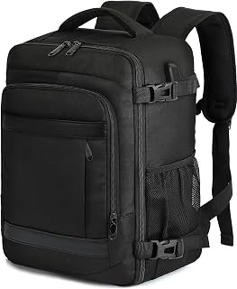 KLOSTAIN Ryanair Cabin Bags 40x30x20 Underseat 24L Laptop Hand Luggage Carry-On Bag Travel Backpack Fits easyJet Eurowings Wizz Air Black