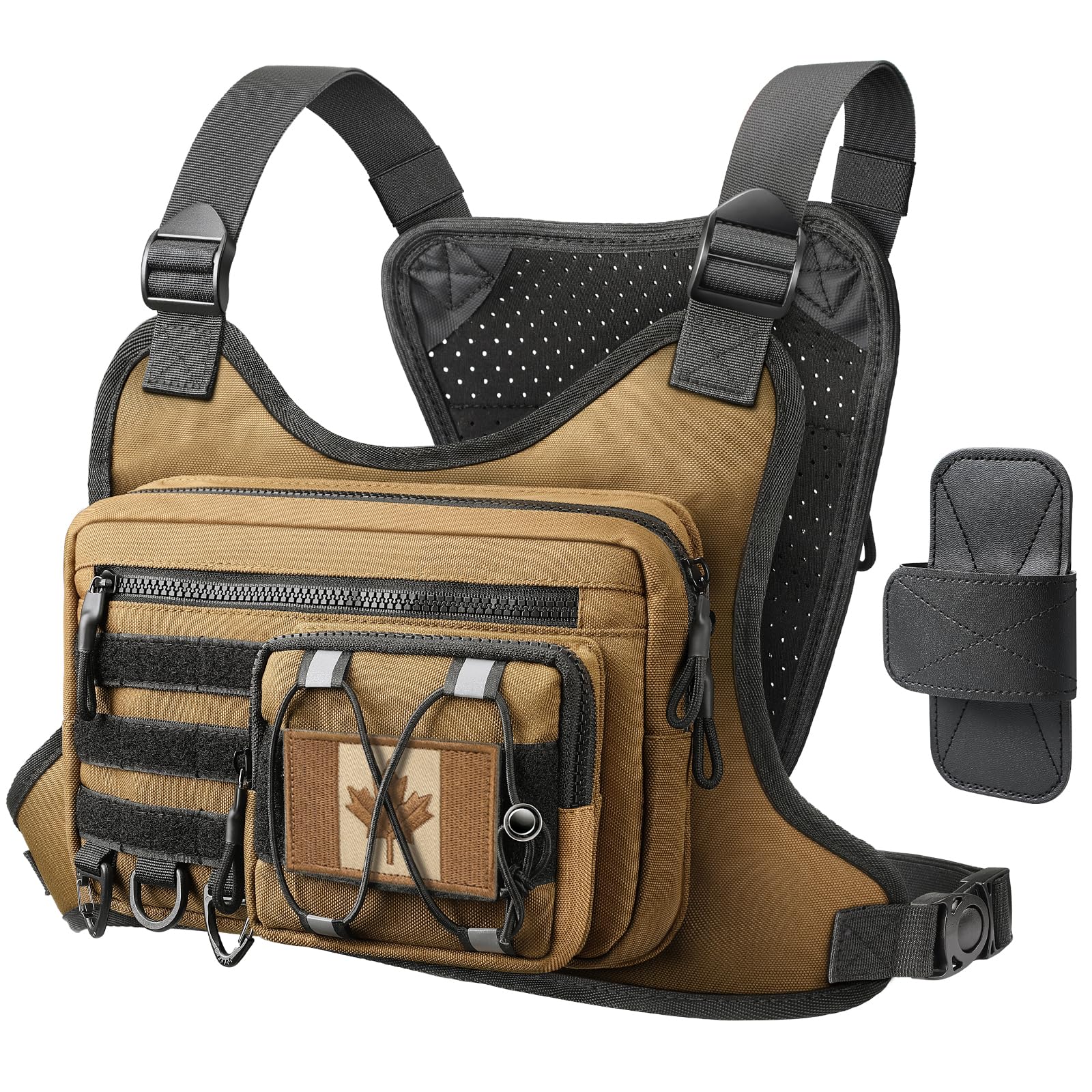 Chest Bag for Men Women, Tactical Chest Rig with Holster, Sport Chest Pack for O