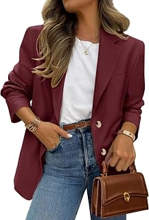 PRETTYGARDEN Blazer 2025 Women Business Casual Long Sleeve Lapel Open Front Work Jacket Blazer with Pockets