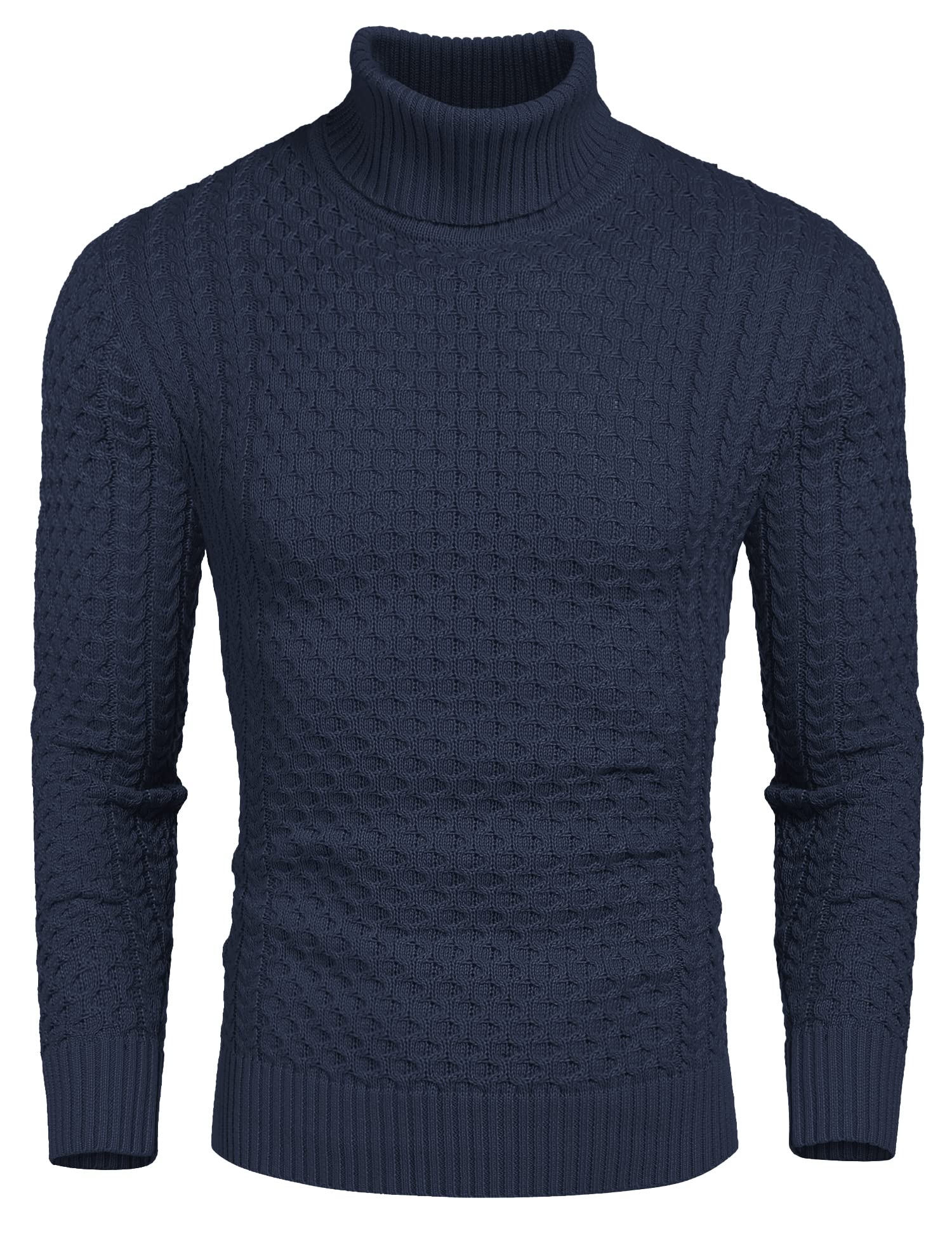 COOFANDY Men's Turtleneck Long Sleeve Pullover Sweater