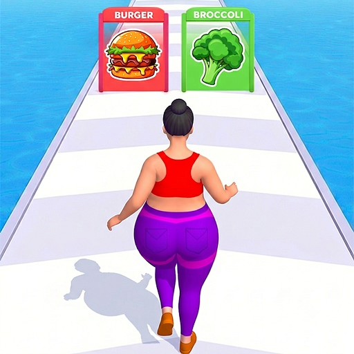 Twerk Run Race Food Running Games - Fit to fat eating challenge Game 2026