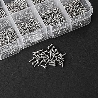 1200pcs Mini Screw Kit, Miniature Philips Self Tapping Small Screw Glasses Electronic Sunglass Machine Watch Repair Screws Assortment (M1/M1.2/M1.4/M1.7)