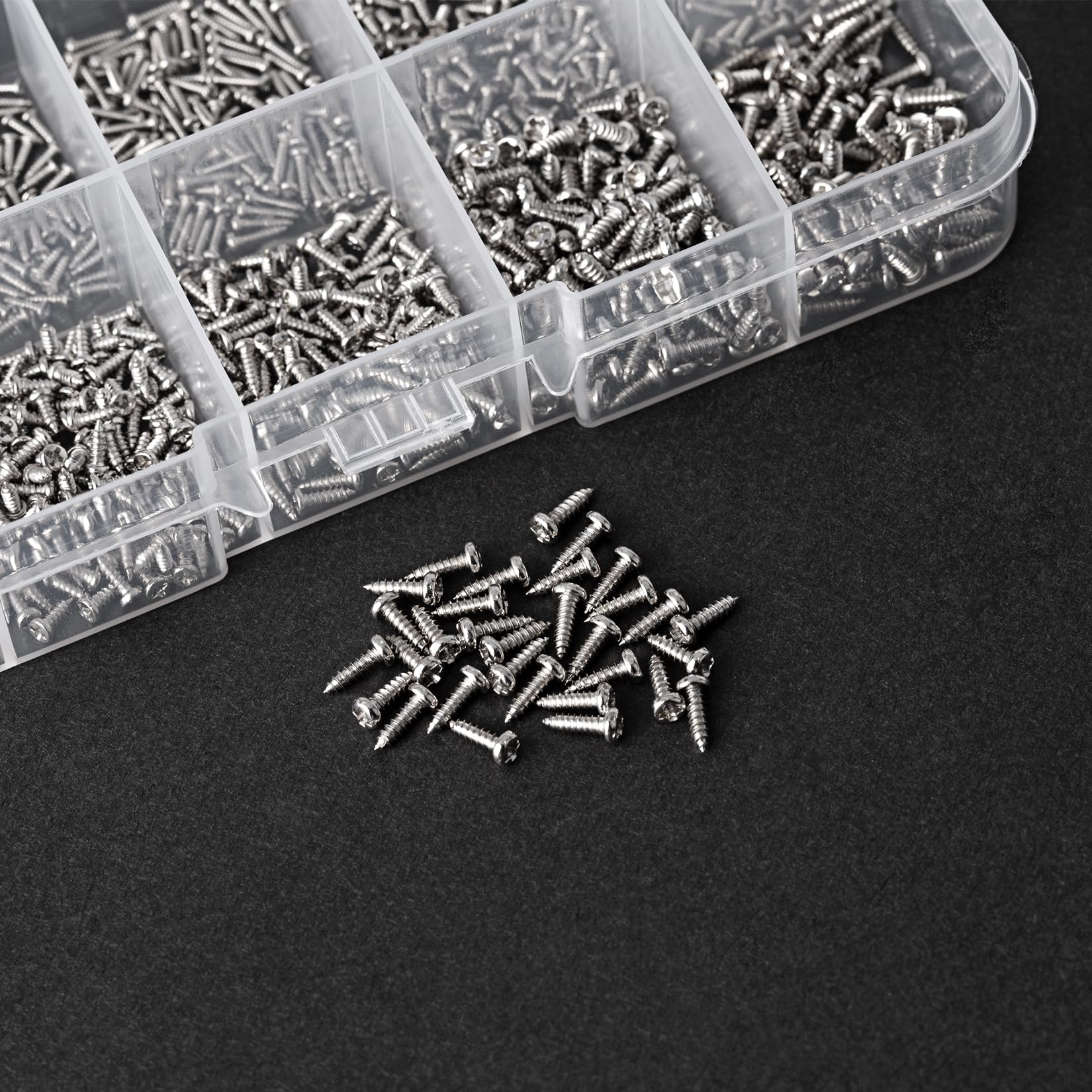 1200pcs Mini Screw Kit, Miniature Philips Self Tapping Small Screw Glasses Elect