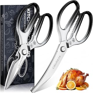 DRAGON RIOT Kitchen Scissors Set, 2 Pack Poultry Shears Dishwasher Safe