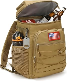 Tactical Cooler Backpack 25L Insulated Leak Proof Heavy Duty Large Waterproof Backpack for Men Women Adults Work Outing Camping Beach Hiking