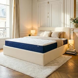 Morphea France - Lumea Infinite Mattress 16x200 cm – 25 cm Thickness – Bagged Springs & Sprayed Foam – Ergonomic Support & Premium Comfort – Breathable & Durable - Made in Europe