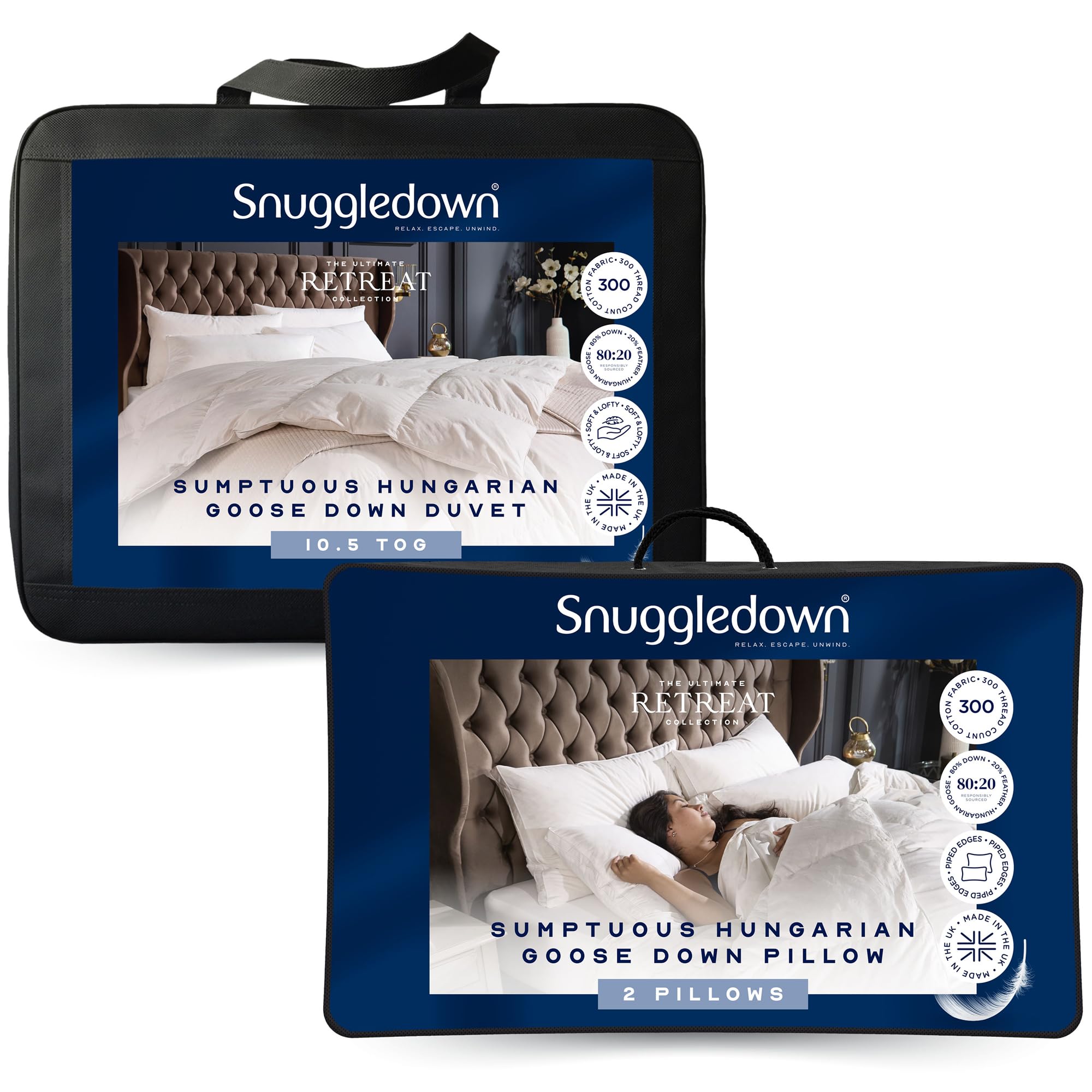 Snuggledown Hungarian Goose Down King Size Duvet - 10.5 Tog All Year Round Premi