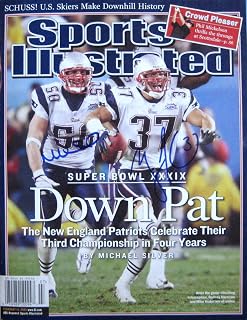 Harrisson, Rodney & Vrabel, Mike 2/14/05 autographed magazine