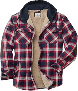 Legendary Whitetails Camp Night Berber Lined Hooded Flannel Shirt Jacket Men's Jacket