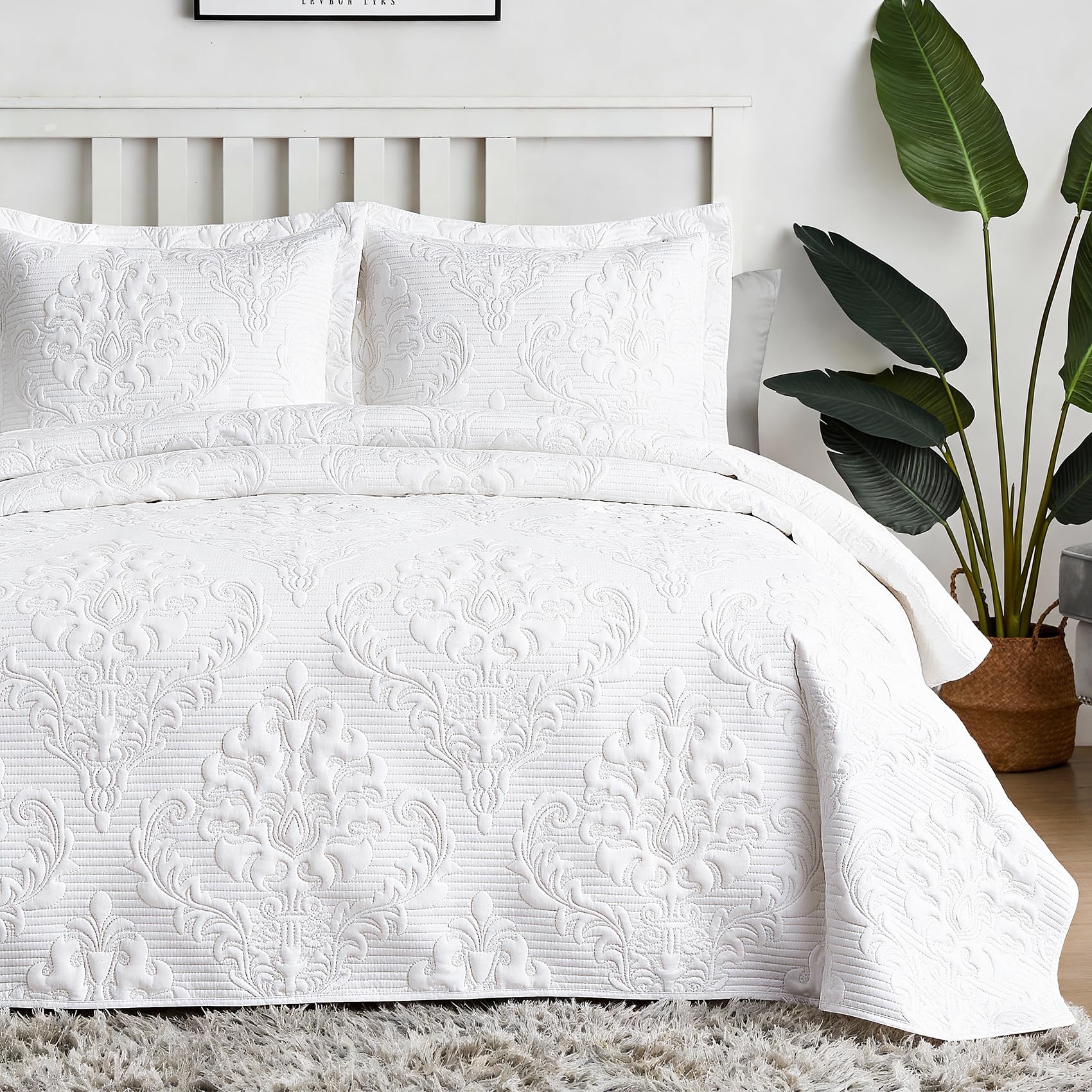 Hansleep Quilt Full/Queen Size, Lightweight Bedspread/Coverlet Set 3 PCS | Hansl