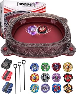 BGOVTAPO X Battle Arena Ultimate Set – 12 X Tops, 3 Launchers and 1 Stadium | High-Speed Clashes, Competitive Spinning Top Battle Set, for Kids 6+