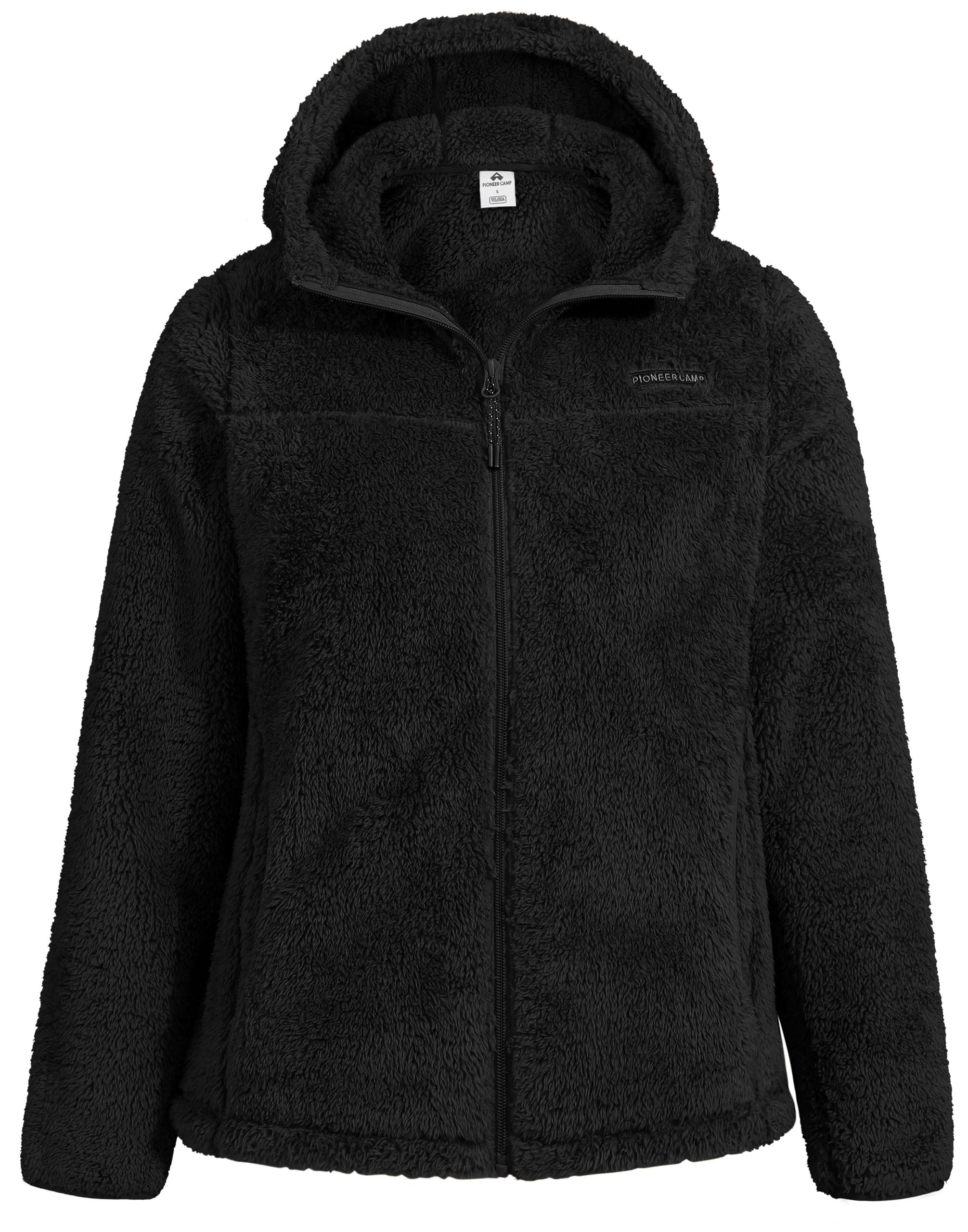 Pioneer Camp Women's Fuzzy Fleece Jacket Full Zip Up Lightweight Warm Soft Fleec