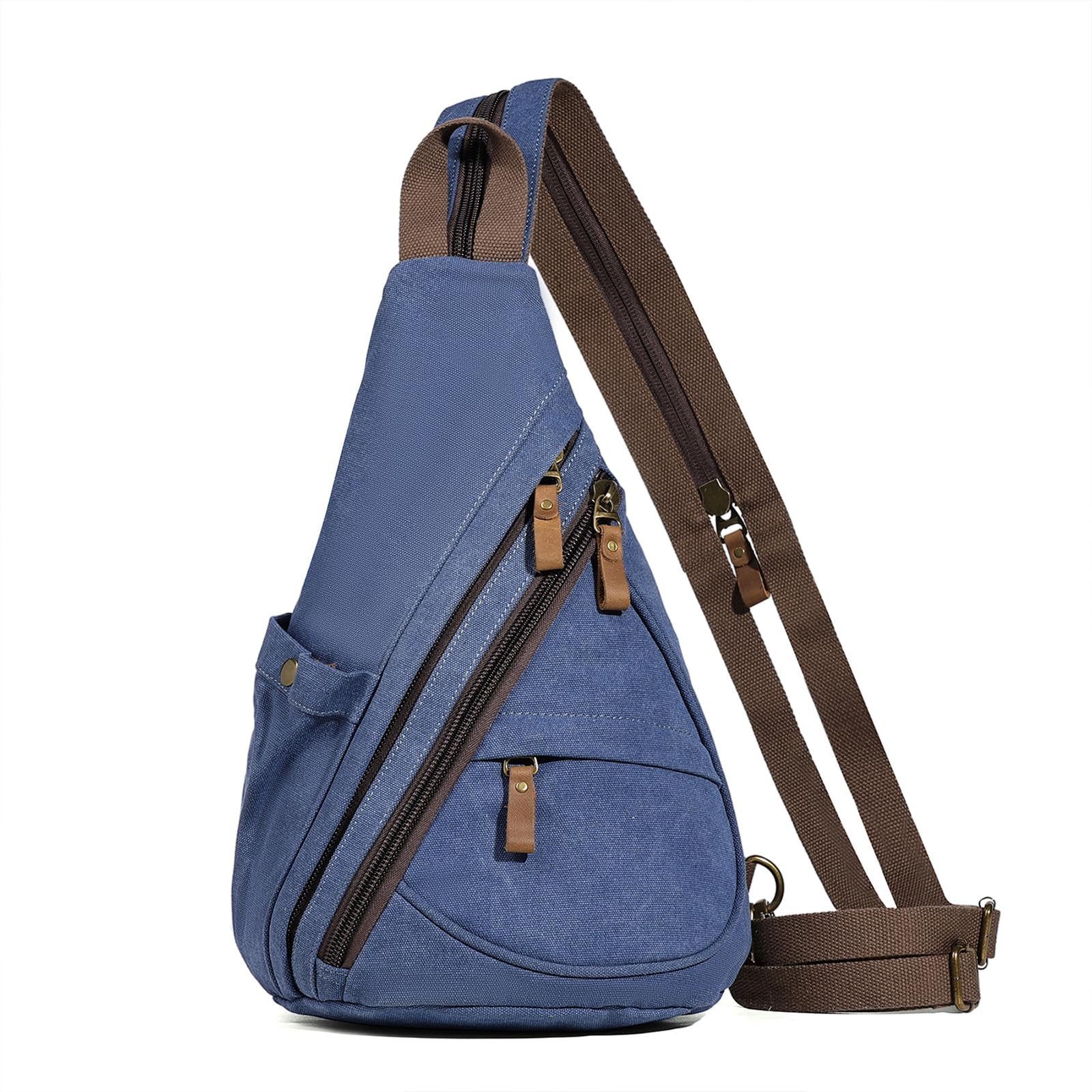 KL928 Canvas Sling Bag - Small Crossbody Backpack Shoulder Casual Daypack Rucksa