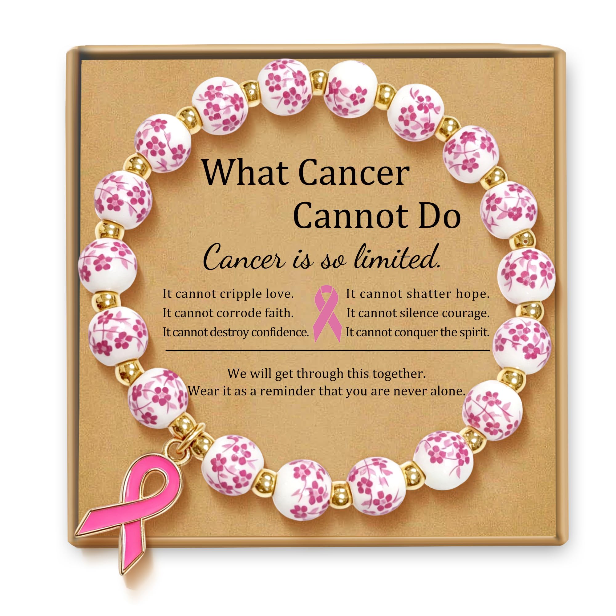 Sereney Breast Cancer Awareness Bracelets, Breast Cancer Gifts For Woman | Breas