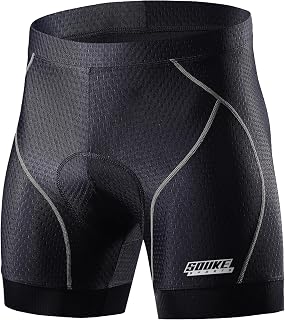 Souke Sports Men's Cycling Underwear Shorts 4D Padded Bike Bicycle MTB Liner Shorts with Anti-Slip Leg Grips