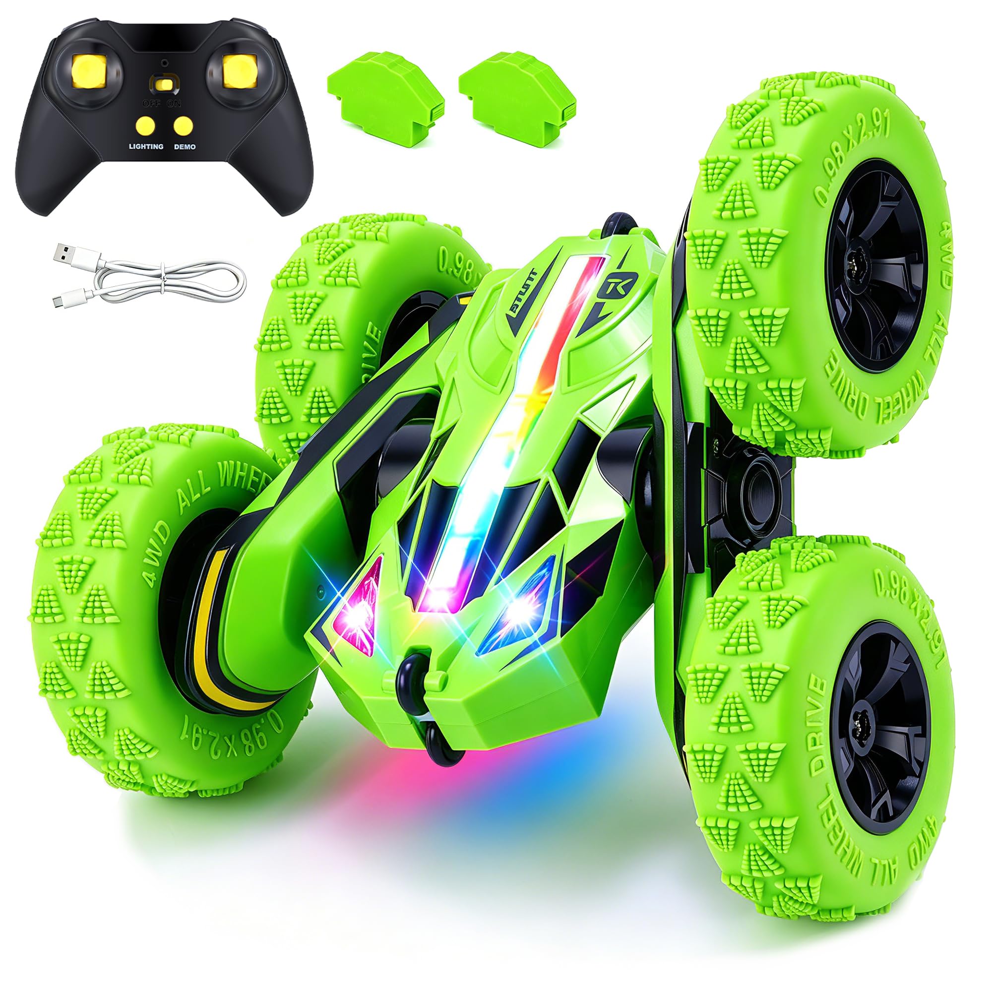 Threeking Remote Control Car Rc Flip Stunt Cars Toys Gifts for Kids Ages 6+ | Up
