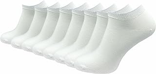 Gawilo 8 Pairs Natural Cotton Sneaker Socks - Women and Men - 100% Pure Natural Cotton - No Stitching - Boil-Proof - Smooth Knitted