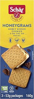 Schar Gluten-Free Honeygrams - Non GMO, Lactose Free, Preservative Free, Gluten-Free Graham Crackers, 160 g (Pack of 1)