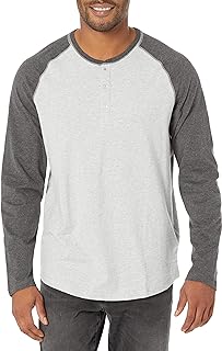 Amazon Essentials Men's 100% Cotton Long Sleeve Baker Collar Shirt