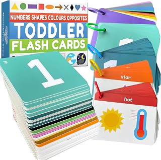 Toddler Flash Cards - Learn Colours, Numbers, Shapes, Opposites