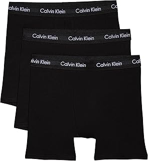 Calvin Klein Men’s 3 Pack Boxer Briefs with Logo Waistband