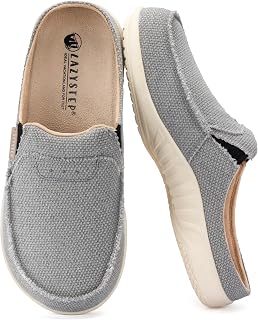 LazyStep Men's Slip-on Loafers Casual Slide Slippers with Natural Latex Footbed