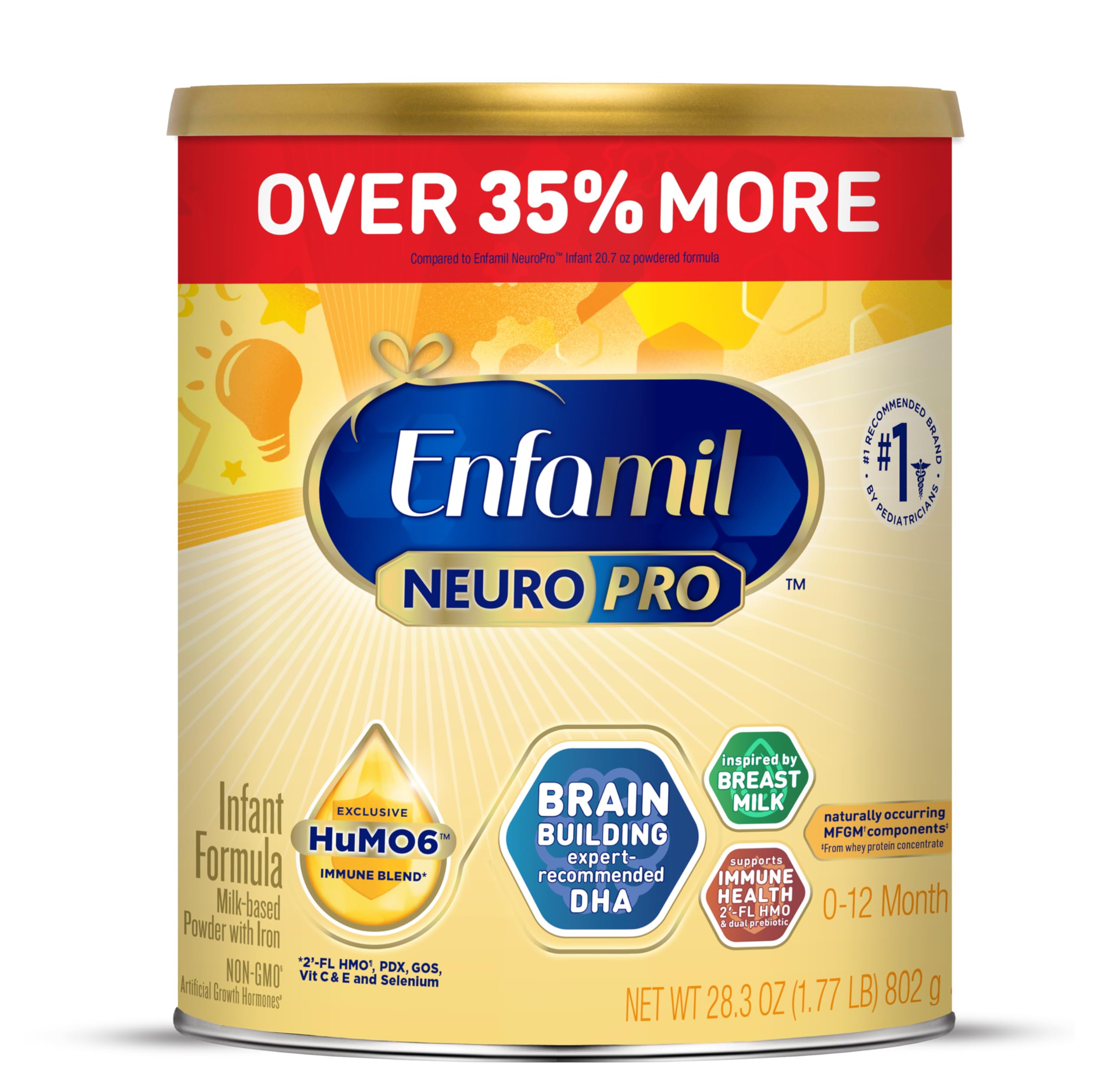 Enfamil NeuroPro Baby Formula Brain Building Duo DHA & MFGM, 28.3 Oz | Infant Fo