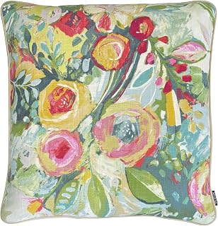Out Style Cushion Cover British Fabric Direct Import Japan Sewing Floral Pattern (Covent Garden Pastel Red, 55x59)