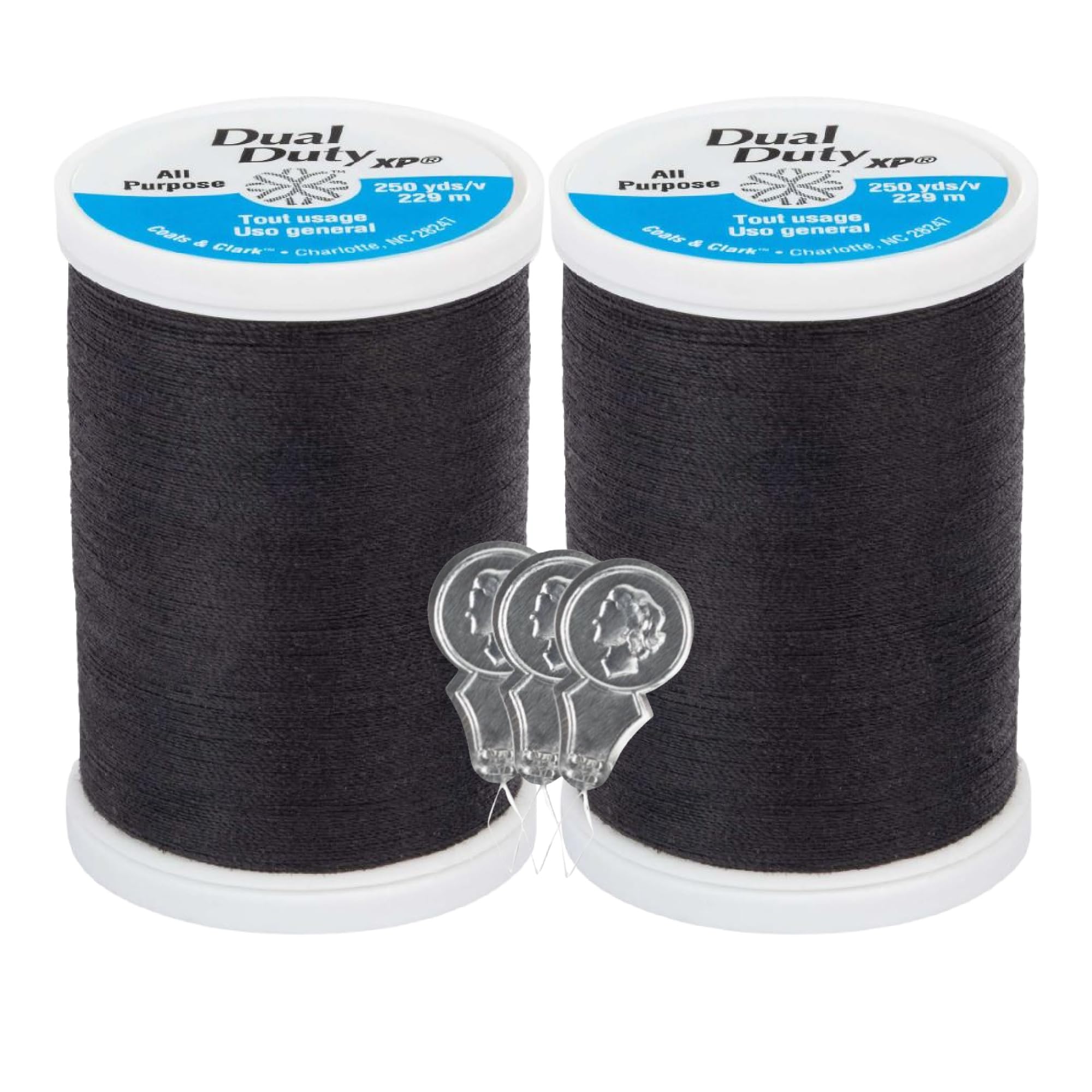 Coats & Clark Dual Duty XP All Purpose Sewing Thread - S910 2 Pack - 250 Yards E