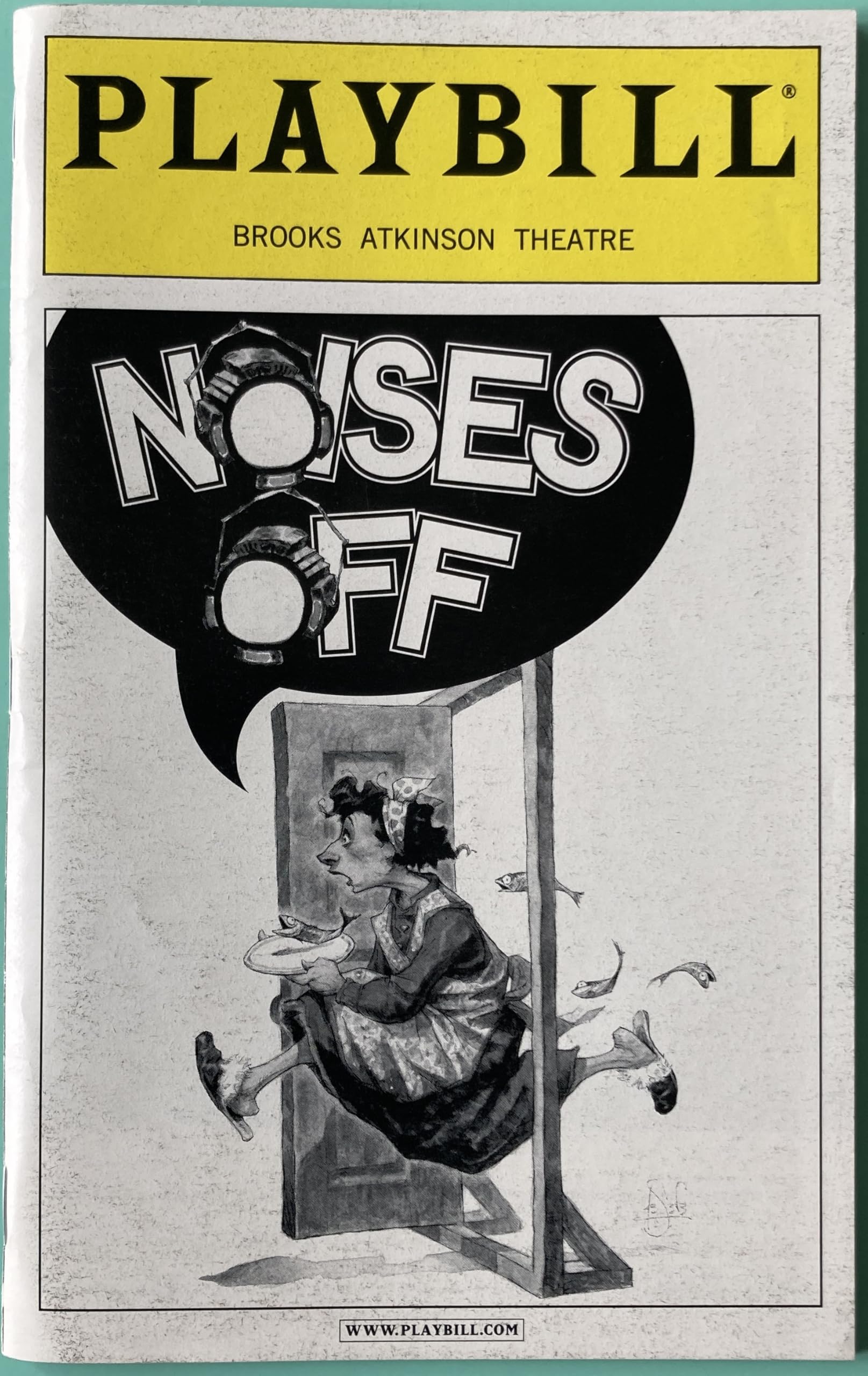 Playbill from Noises Off starring Patti LuPone Peter Gallagher T. R. Knight Fait
