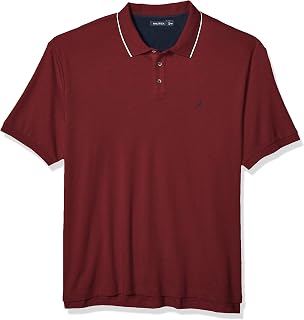 Nautica Men's Short Sleeve Solid Deck Polo