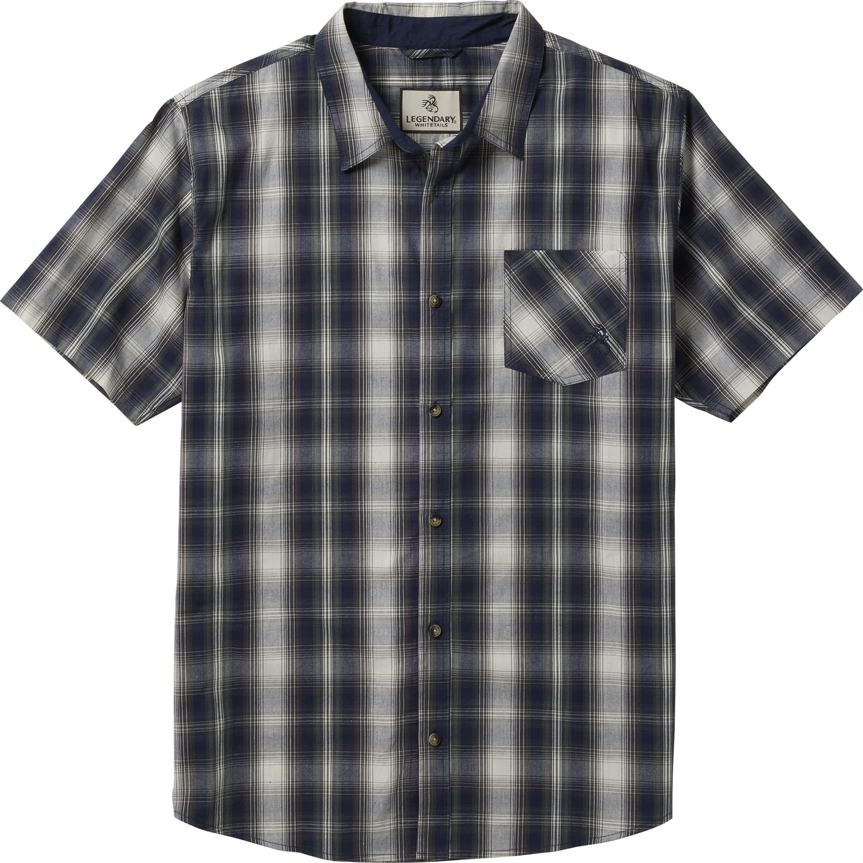 Legendary Whitetails Poplin Men's Short Sleeve Button Down Shirt