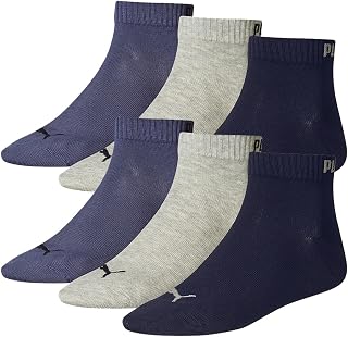 PUMA Unisex's Quarter Plain 3p Socks, One Size Plus