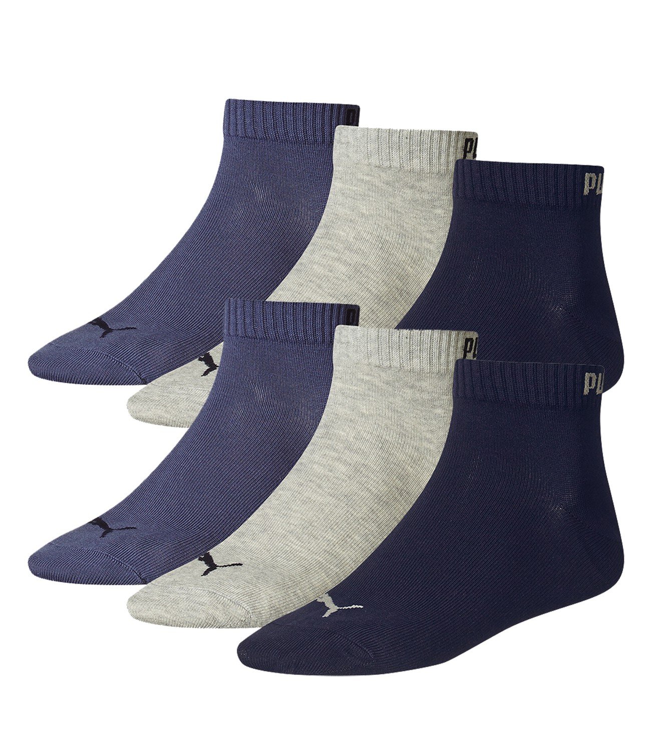 PUMA Unisex's Quarter Plain 3p Socks, One Size Plus
